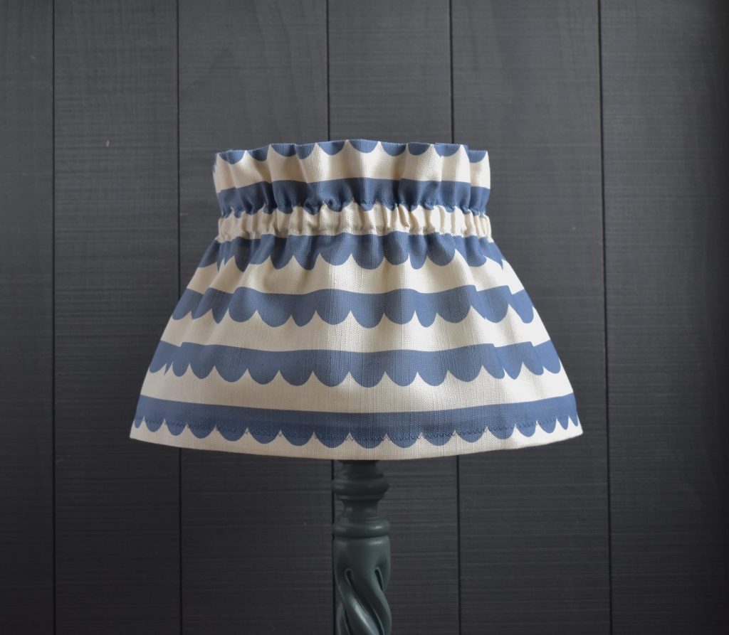 Dolly Blue Scallop Scrunchie Lampshade
