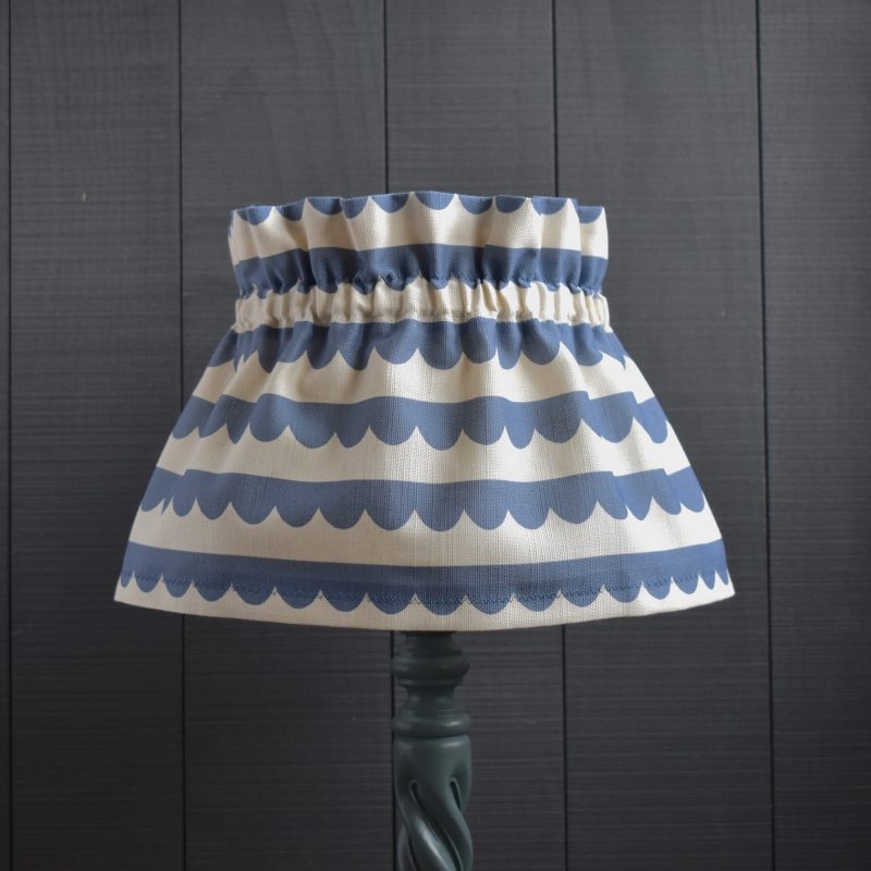 Dolly Blue Scallop Scrunchie Lampshade