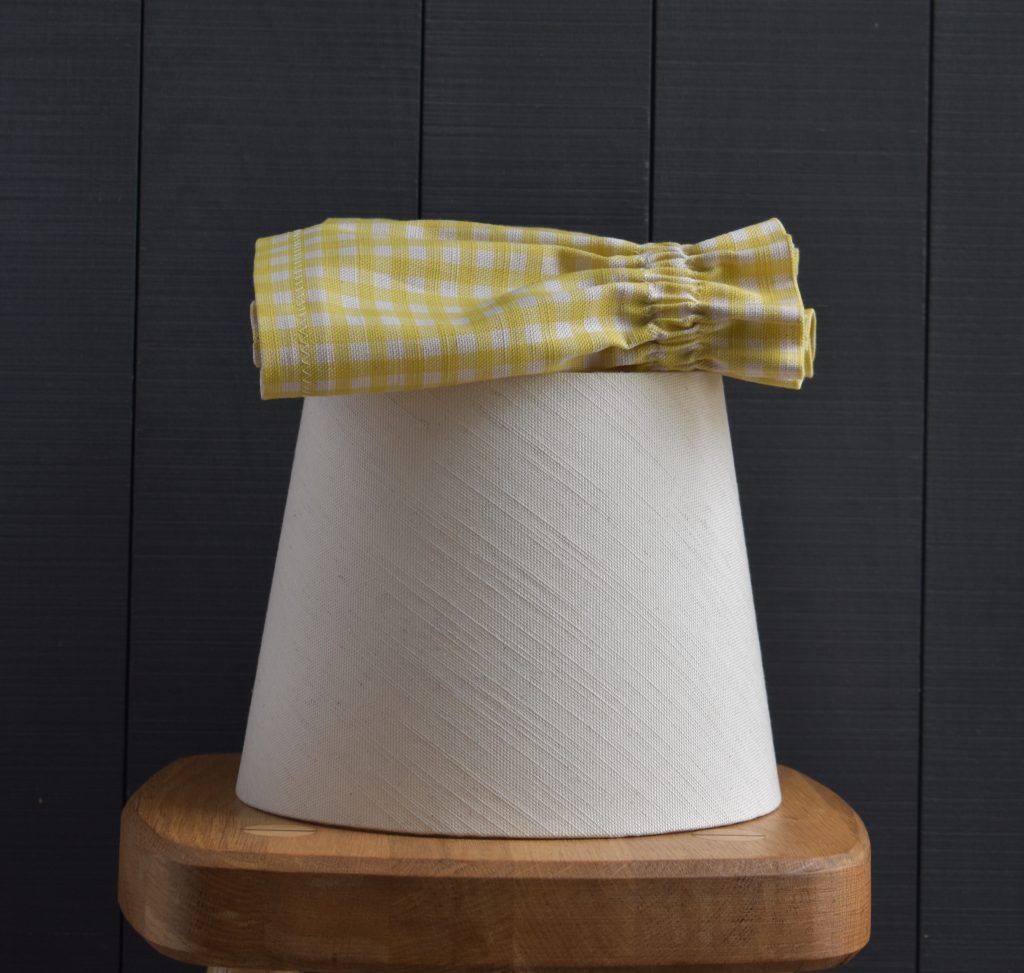 Dolly Yellow Gingham Scrunchie Lampshade - Image 2