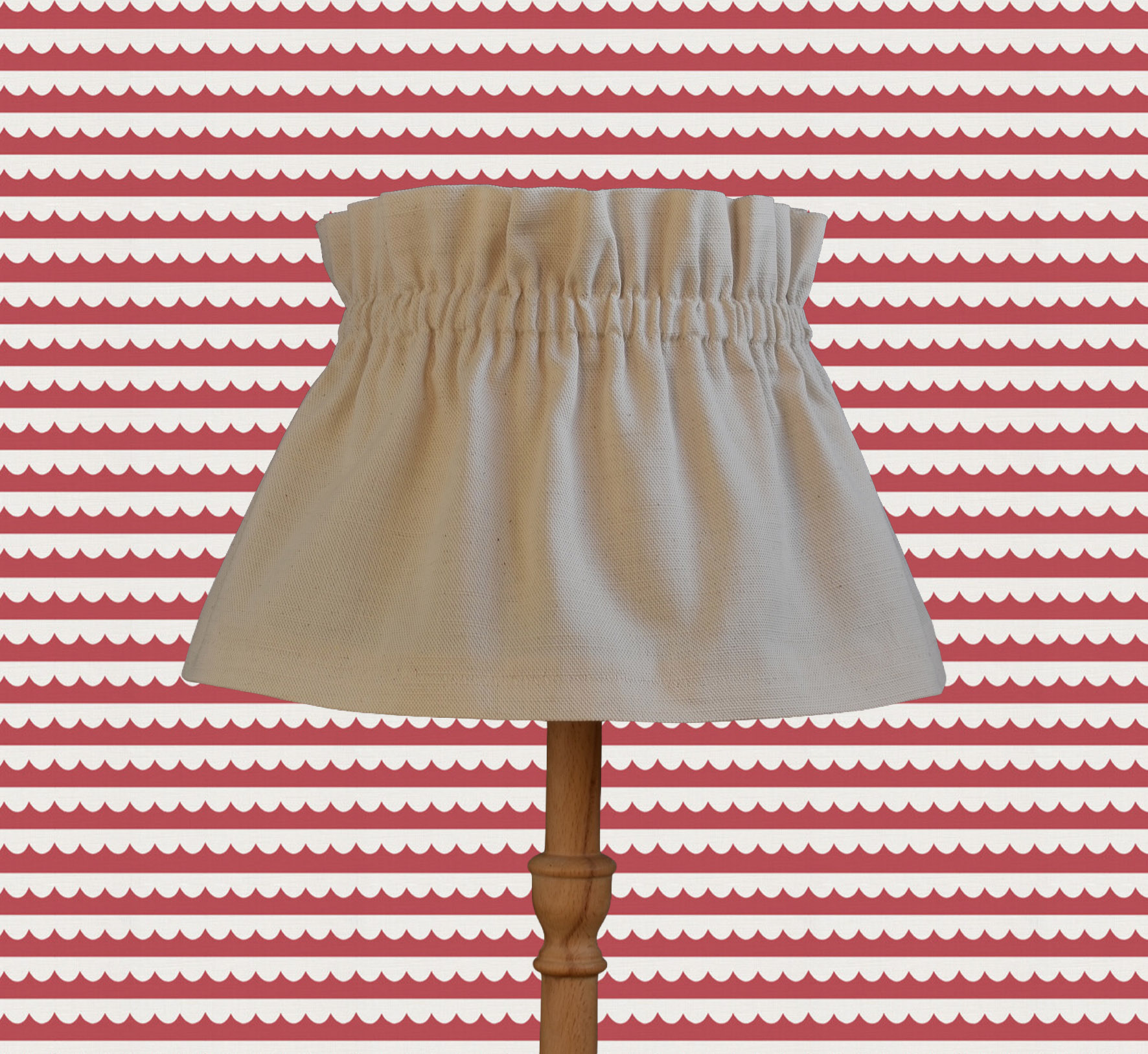 Dolly Cream Cotton/linen scrunchie lampshade