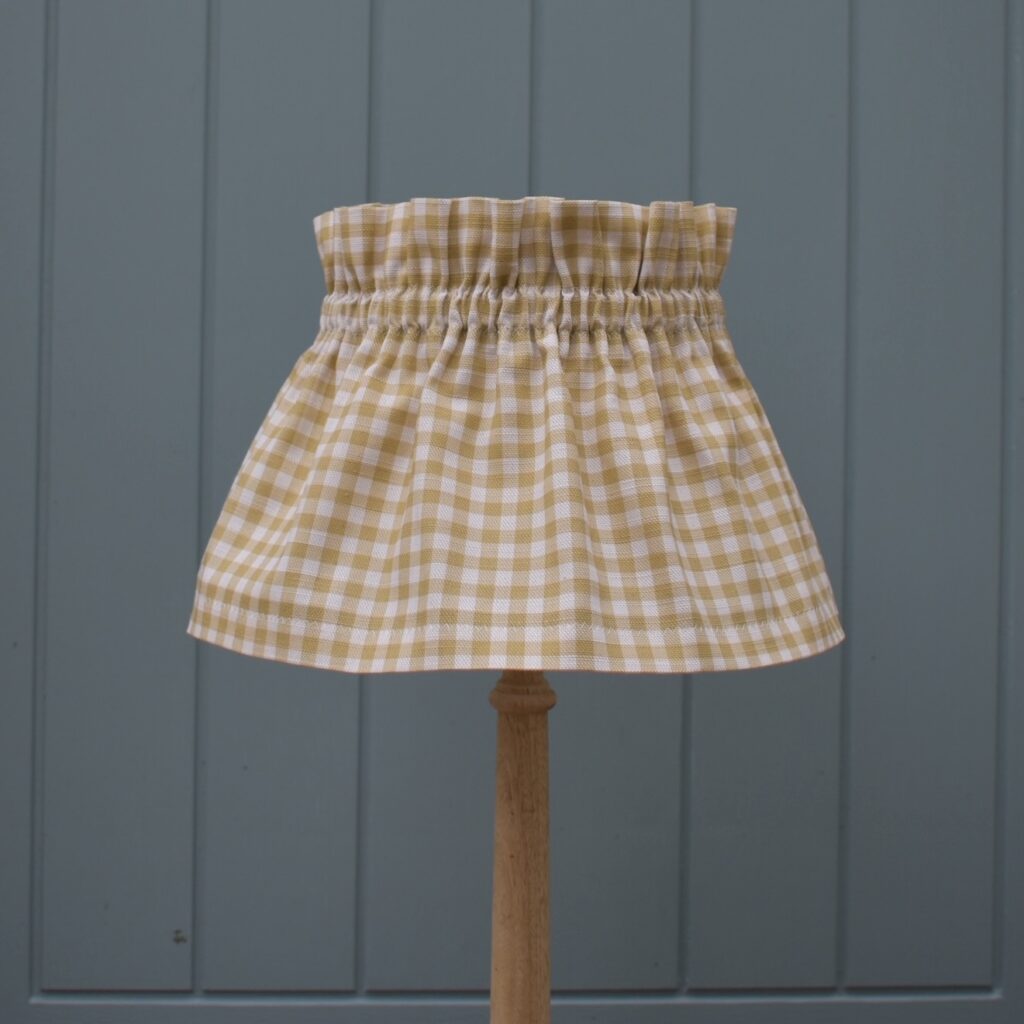 Dolly tan Gingham scrunchie lampshade