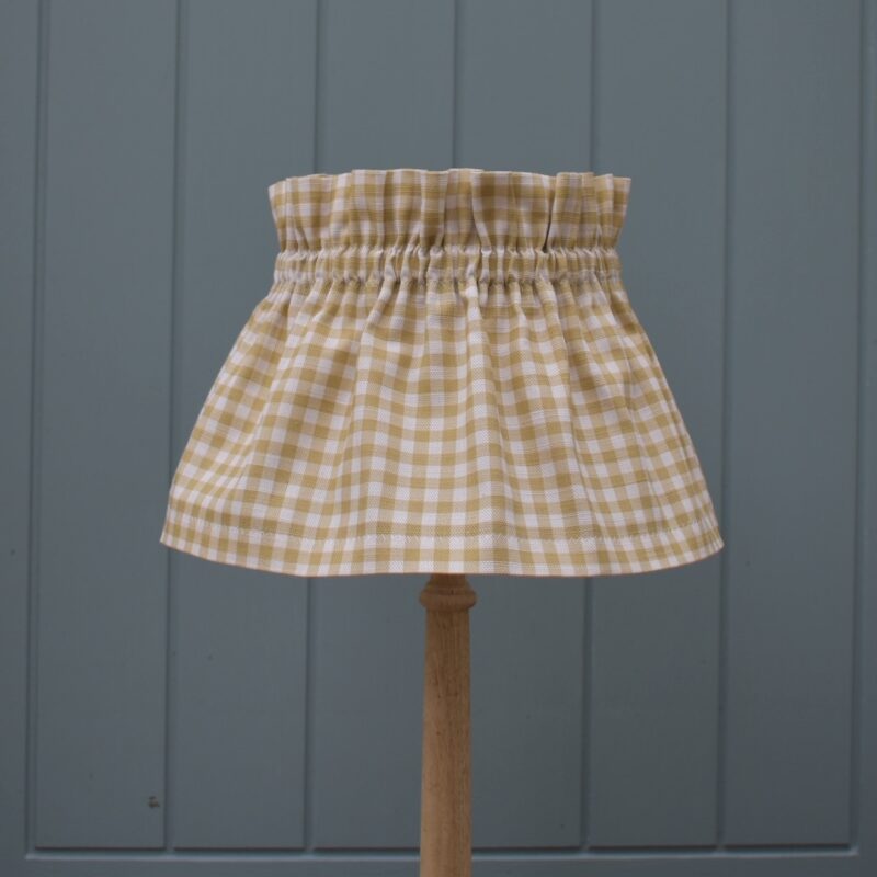 Dolly tan Gingham scrunchie lampshade